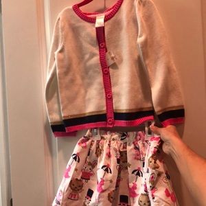 Gymboree cardigan and tule/corduroy skirt. Size 4T